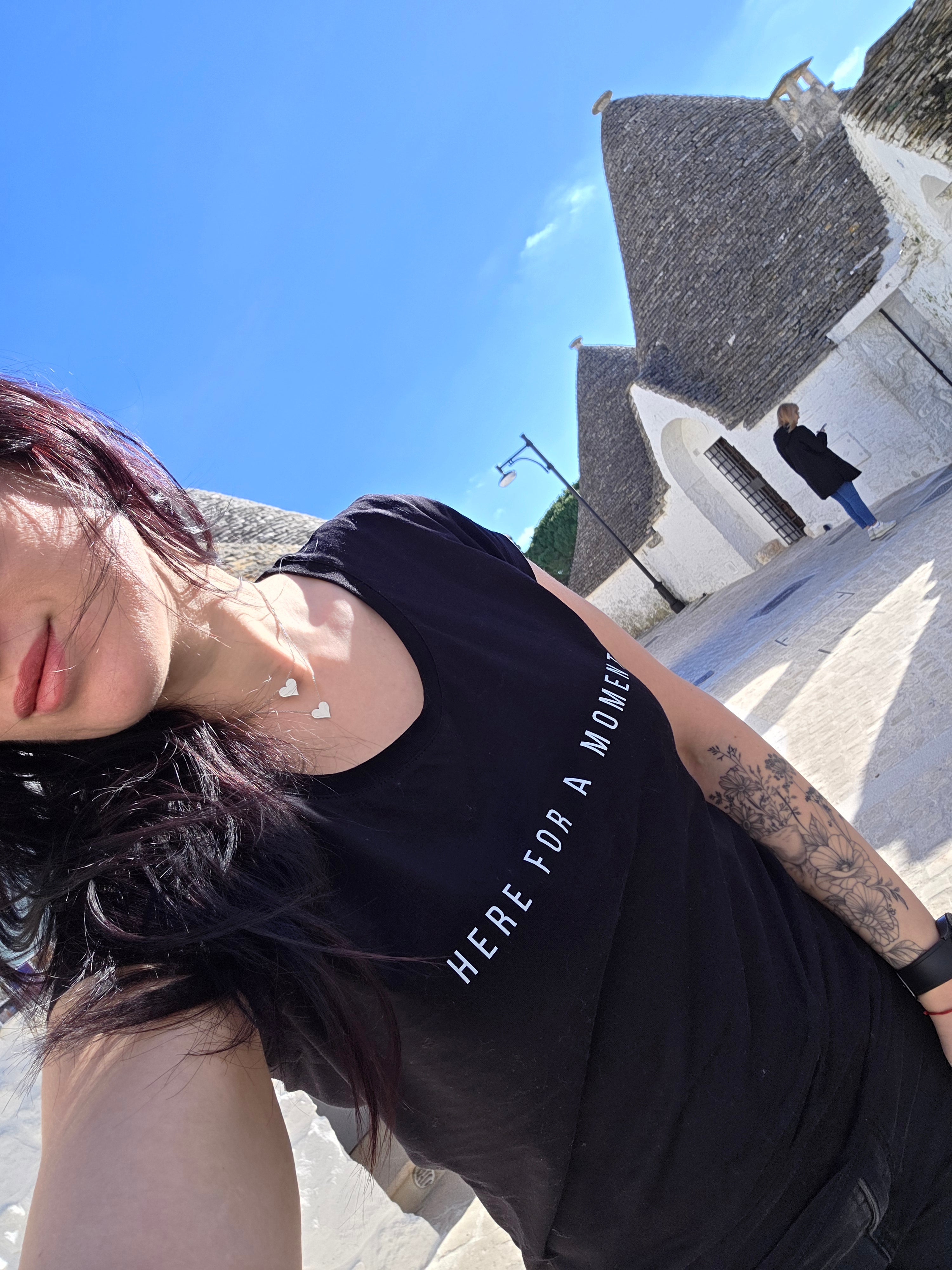 Тениска "Here for a moment" (дамска)