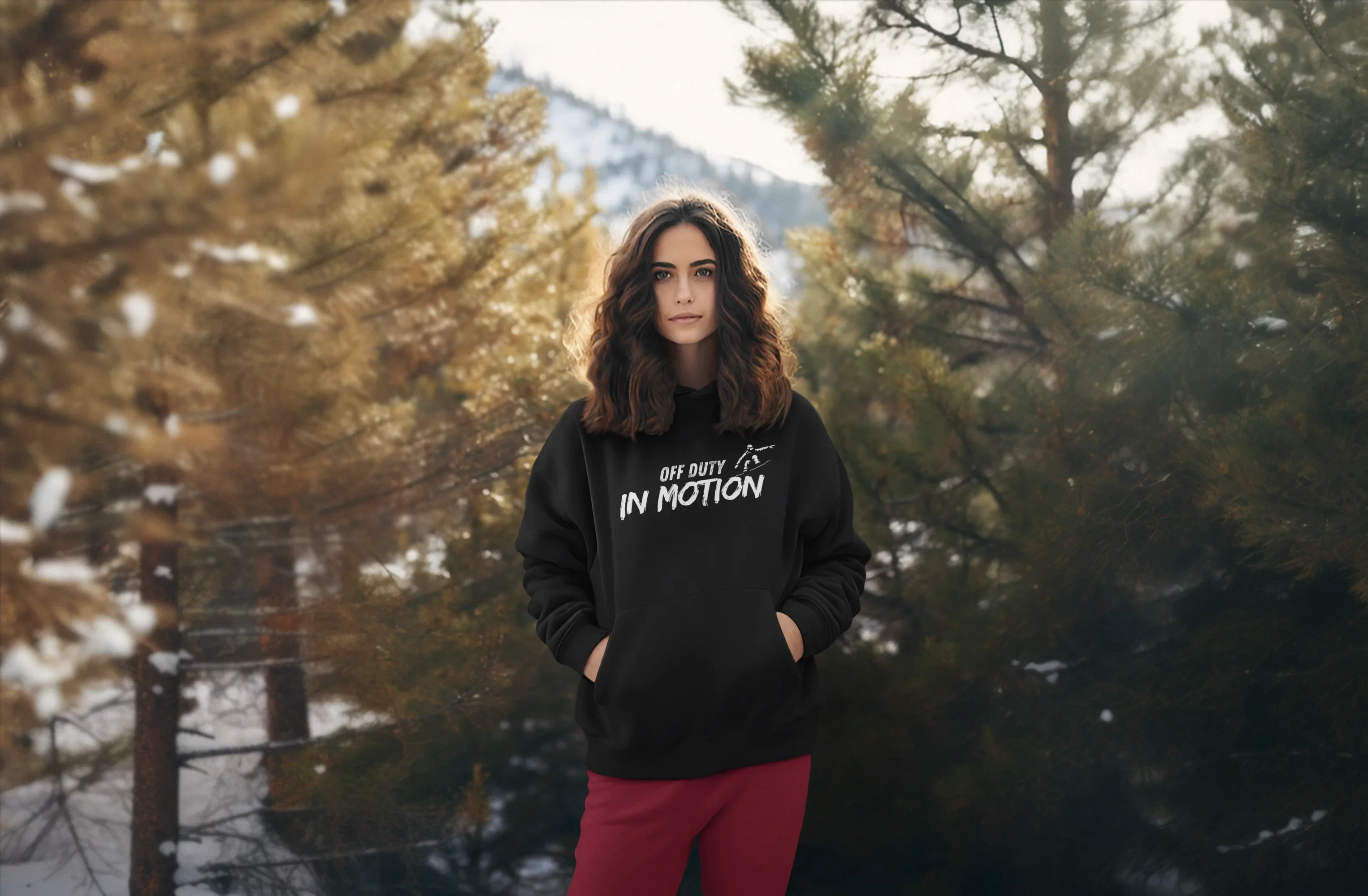 Oversized суитчър “Off Duty In Motion” - Snowboard edition