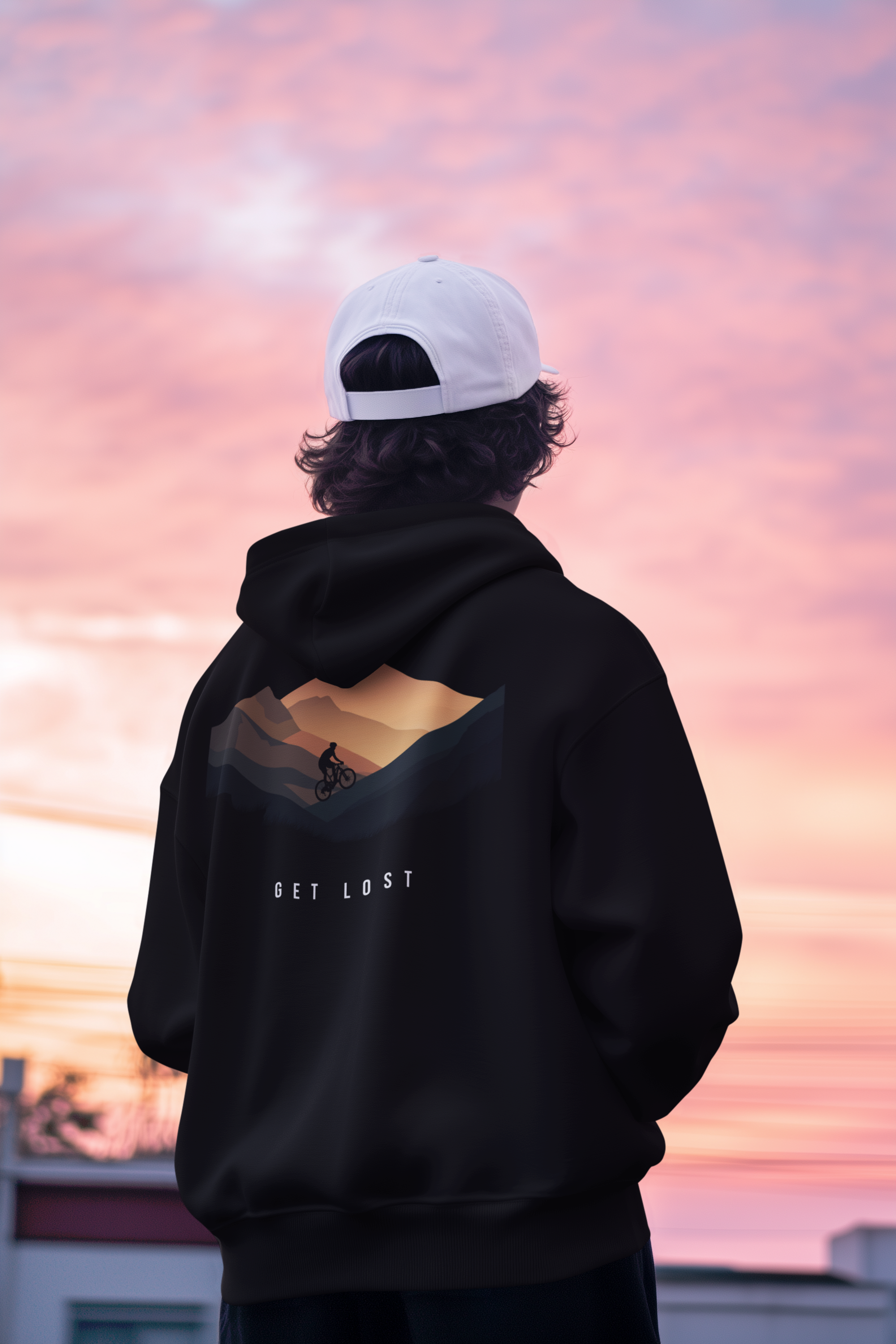 Oversized суитчър “Get Lost” — Mountain Bike Edition (унисекс)