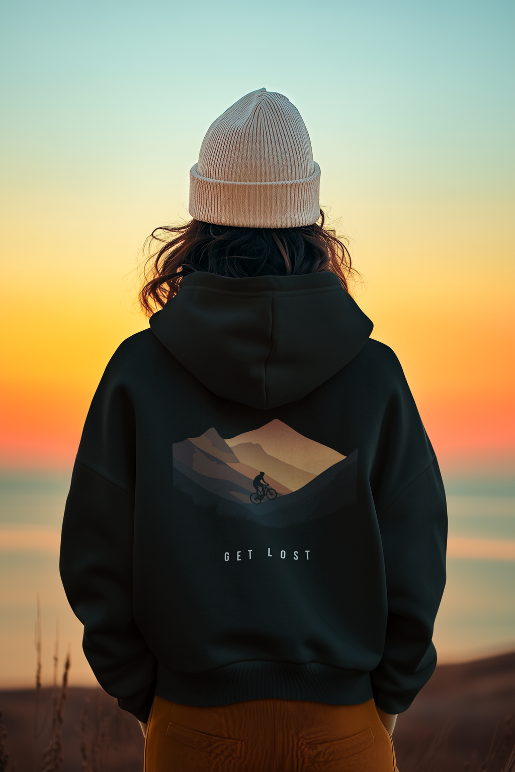 Oversized суитчър “Get Lost” — Mountain Bike Edition (унисекс)