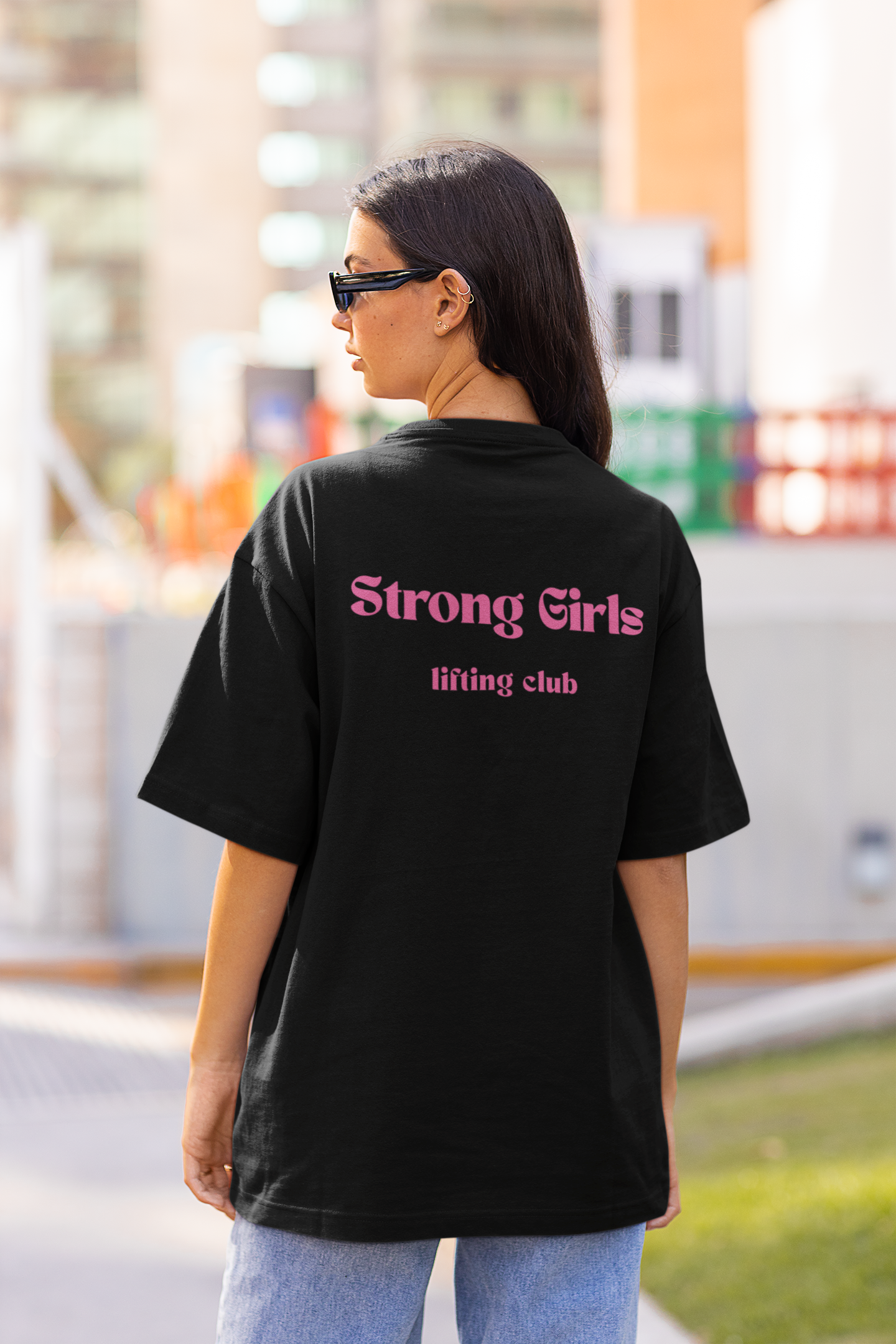 Oversized тениска “Strong Girls lifting club”