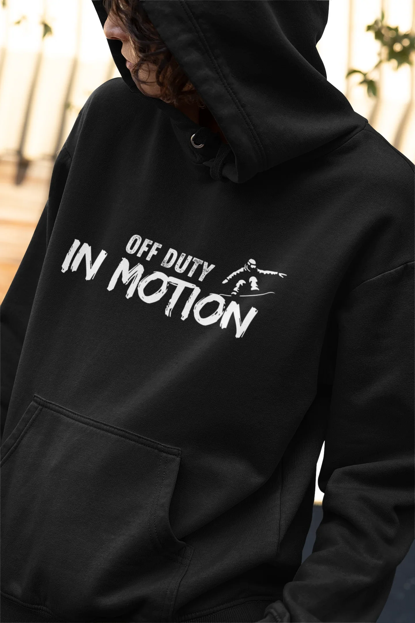 Oversized суитчър “Off Duty In Motion” - Snowboard edition