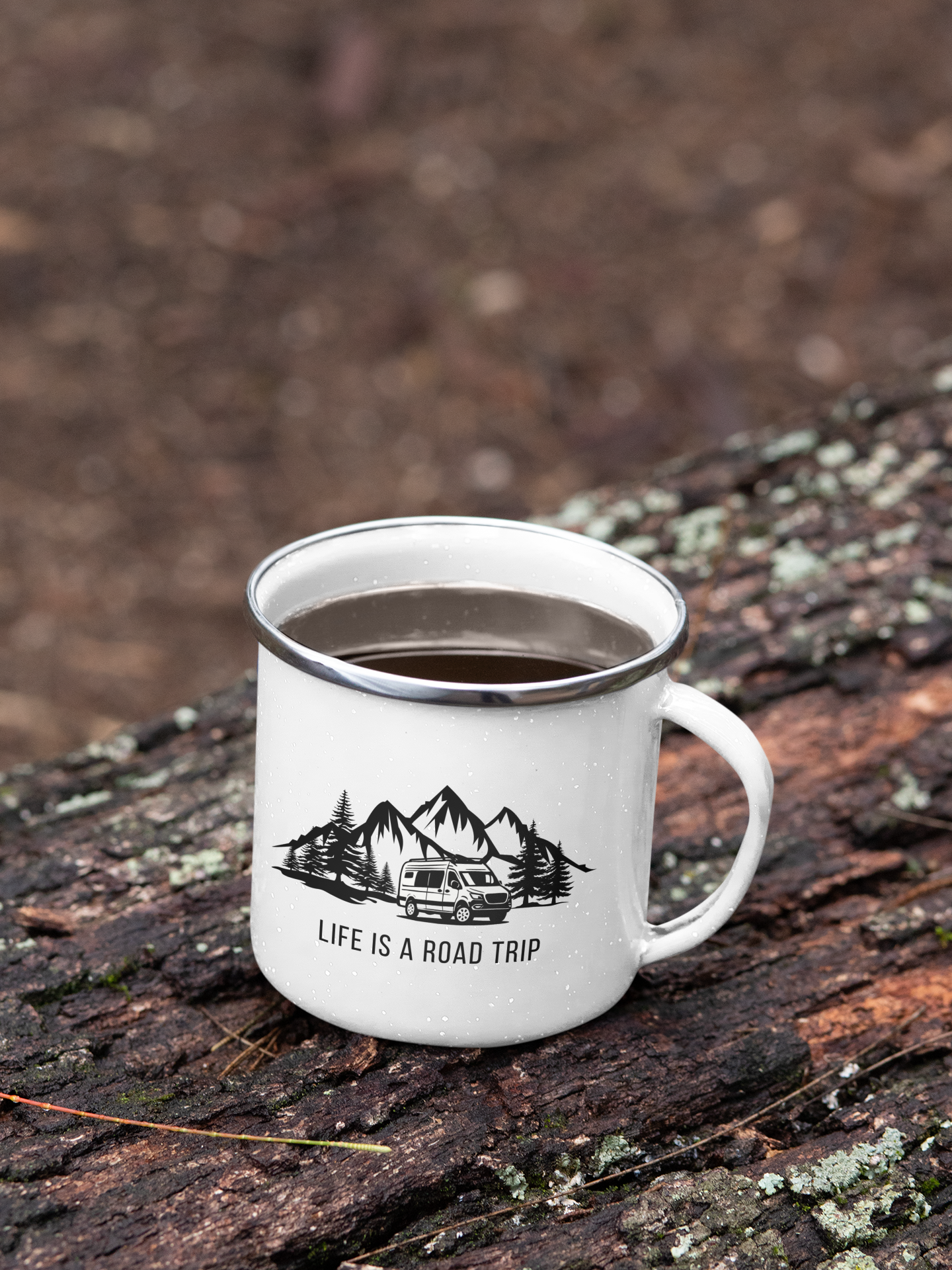 Емайлирано канче “Life Is a Road Trip”