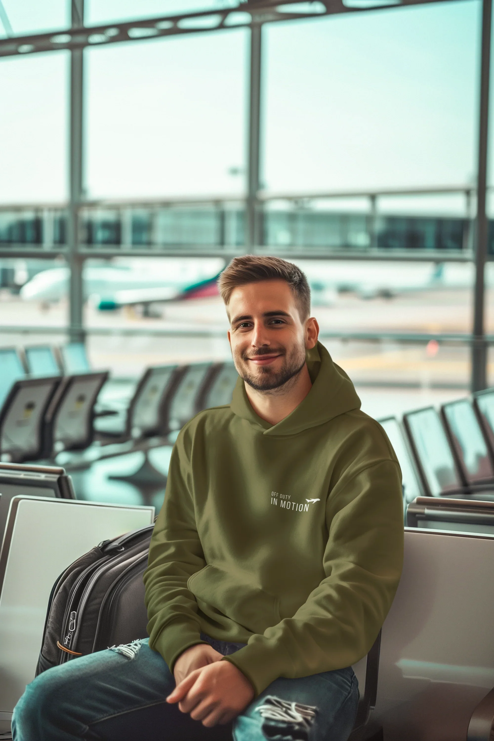 Oversized суитчър “Off Duty In Motion” - Fly edition  (унисекс)