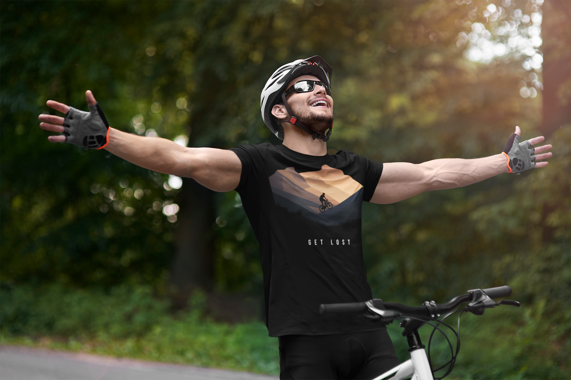 Тениска “Get Lost” — Mountain Bike Edition (мъжка)